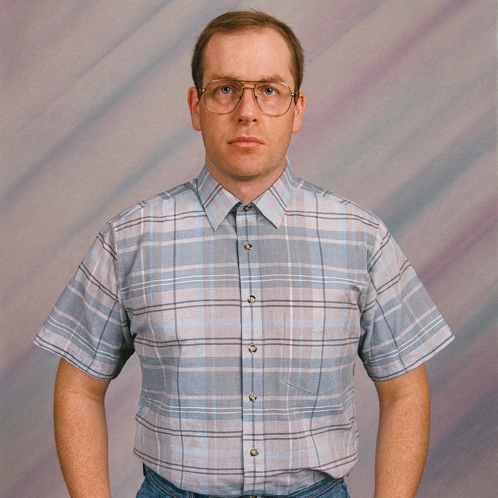 Vintage 90s The Fox Collection Plaid Shirt Mens XL Gray Blue Button Up Casual
